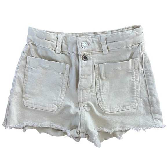 Zara Other - Zara Kids Off White Denim Jean Shorts Size 10 Kids